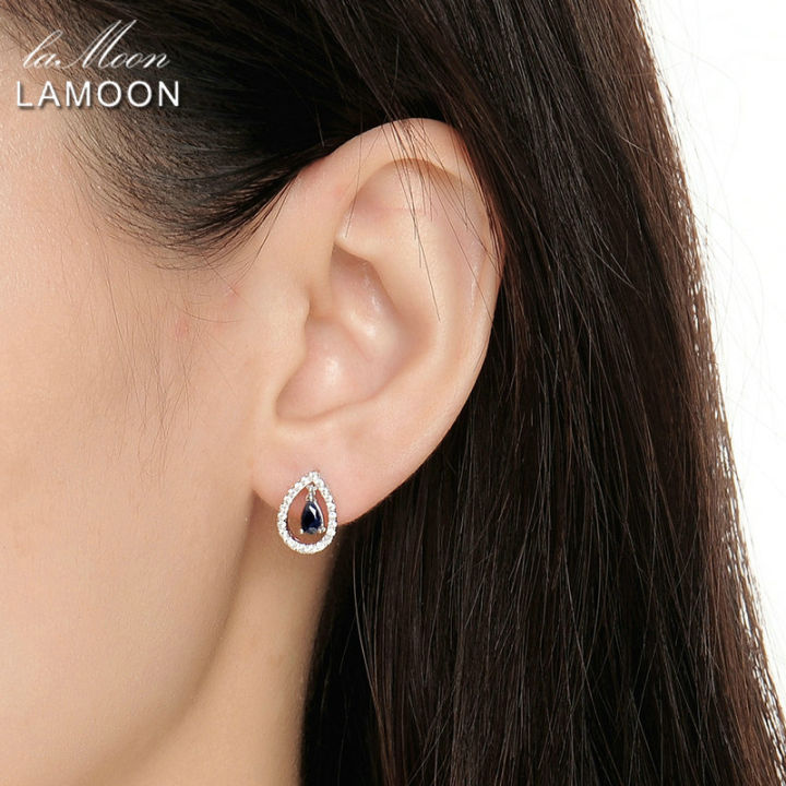lamoon-925-sterling-silver-earring-gemstone-dark-blue-color-sapphire-stud-earring-18k-white-gold-plated-fine-jewelry-lmei054