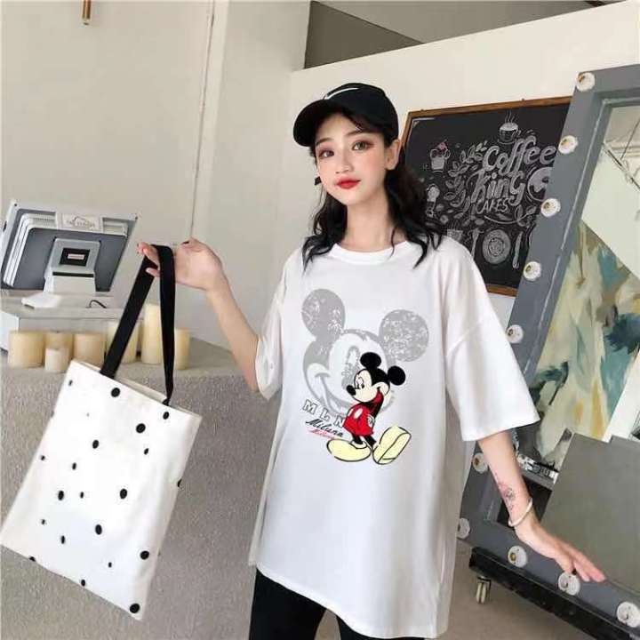 พร้อมส่ง-fashion-dress-shop-เสื้อยืดมิ้กกี้เม้าส์-มาใหม่-เนื้อผ้าดีนุ่มเด้งมี-3-สี-ขาว-ดำ-เทา-เสื้อยืดแฟชั่น-เสื้อยืดผู้หญิงแขนสั้น