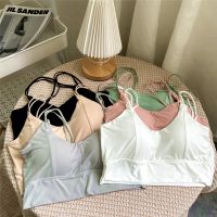 Chic Icesilk Camis Bra Off Shoulder Sexy Tank Top Basic Slim Corset Bustier Women Summer Fashion Camisole Cute Crop Top Y2k