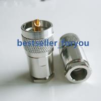 【DT】1x PL259 UHF Male Clamp rf Connector for LMR400 RG8 RG213 RG214 Coaxial Cable  hot