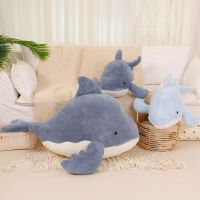 【CW】Huge Soft Fluffy Dolphin Pillow Stuffed Plush Animal Toy Cute Doll Children Appease Doll Kids Birthday Gift Sleep Cushion Decor