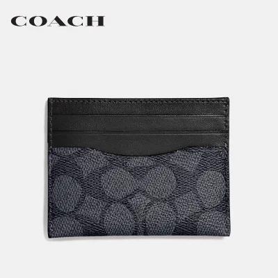 COACH ที่ใส่การ์ดผู้ชายรุ่น Card Case In Signature Canvas สีหลากสี 936   MI5