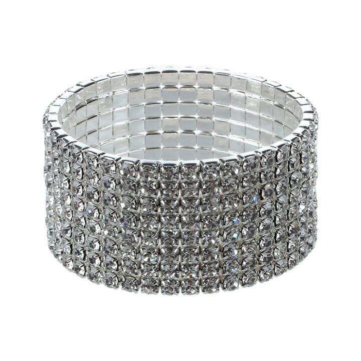 wedding-bridal-stretchy-8-row-rhinestone-bracelet-bangle-28-mm