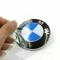 MS-3M 2PCS Genuine BMW Front Hood Emblem Badge Logo Roundel 3.25" 82mm Grommets