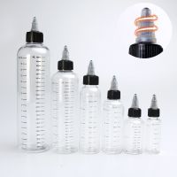 【YF】☼❀  5pcs 30ml/60ml/100ml/120ml/250ml Plastic E juice Graduated mark PET Drop Bottles Twist Cap Pigment Ink Containers