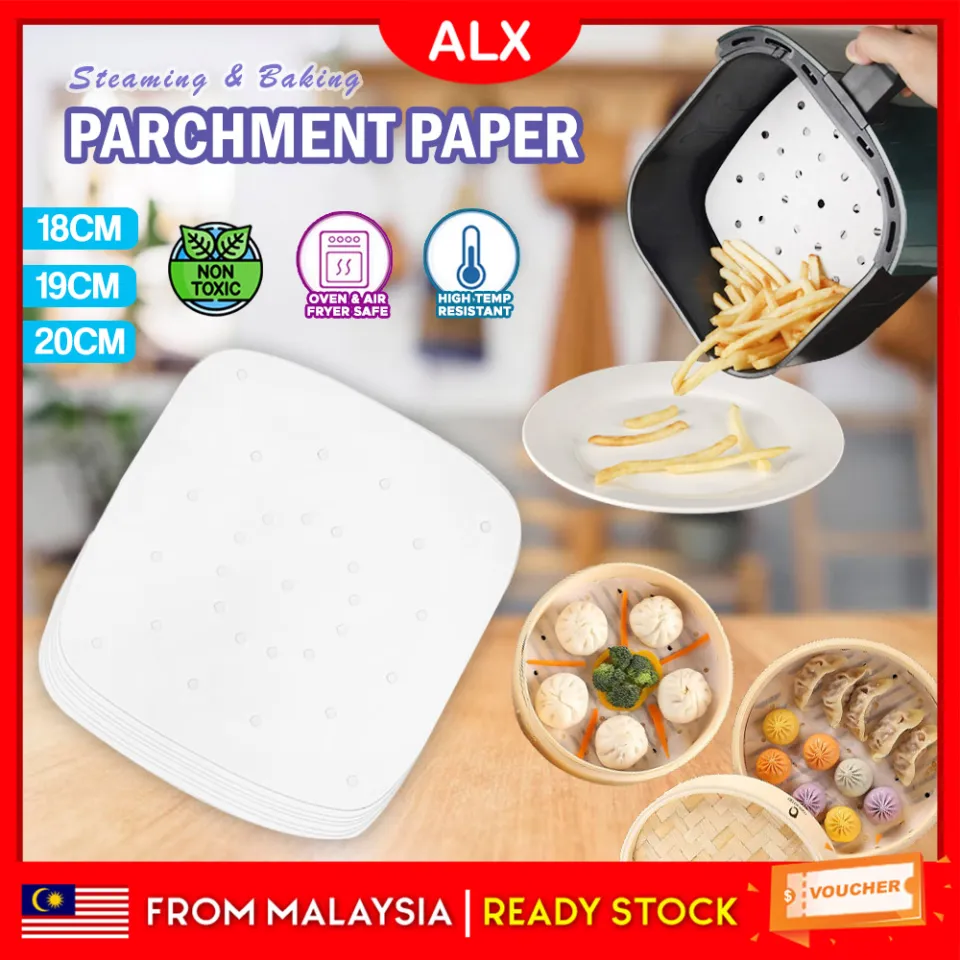 100 Sheets Air Fryer Non-Stick Steamer Paper Liner Oil Absorbing