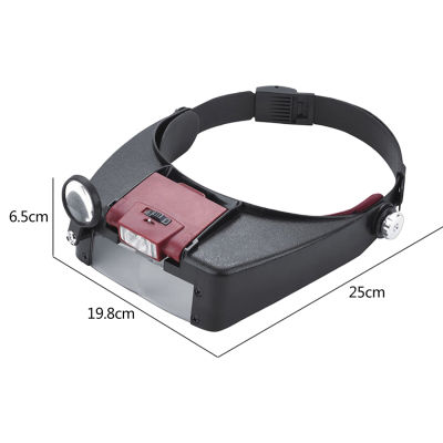 1.5X 3X 6.5X 8X LED Head-mounted Magnifying Glasses For Reading Optivisor Magnifying Glass Loupes Jewelry Watch Repair Tool