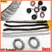 BRAIN 5pcs เท็จ สีน้ำตาลอ่อนสีดำ ของขวัญวันเกิด ขนตา ขนตาตุ๊กตา เด็ก ของเล่น DIY อุปกรณ์เสริม