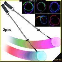 2pcs Multicolor Glow POI LED Thrown Balls Light latolato Toy For Belly Dance Hand Prop Gifts