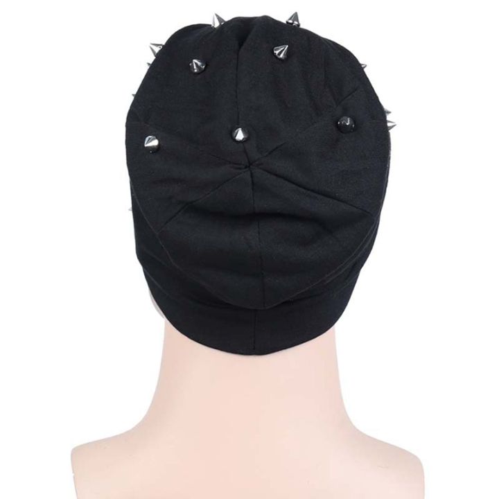 lijing-หมวกบีนนี่ฮิปฮอปสำหรับผู้หญิงและผู้ชาย-หมวกหมวกไหมพรมลายหัวกะโหลกประดับหมุดหมวกอบอุ่นลำลองหมวกหมวกมีห่วงลายหัวกะโหลก
