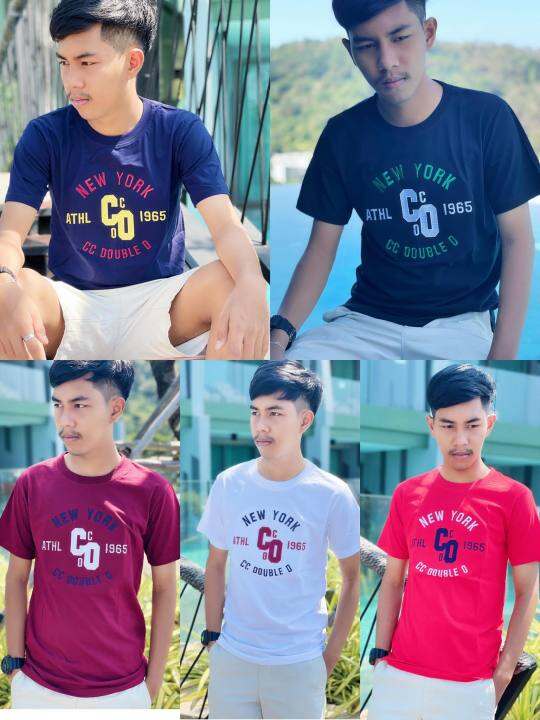 ลดล้างสต๊อก-เสื้อยืดงานปัก-cc-oo-งานป้าย-cotton-100-no-16-smlxl