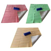 Foldable Portable Picnic Blanket Handy Mat Plaid Pattern Beach Rug Mat for Park Picnics Campings Travel Outdoor Concerts Sleeping Pads
