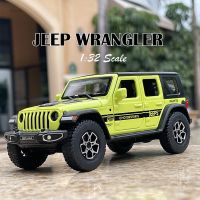 【MagicT】1:32 Scale Jeep Wrangler Zinc Alloy Car Model W/ Light &amp; Sound &amp; Pull Back Effect Die Cast Toys Gifts Decorations Collections For Boys