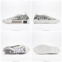 รุ่นD!OR B23 OBLIQUE  LOW TOP SNEAKER - White Black ( SIZE : 36-45 (EU) ) รองเท้าแฟชั่น รองเท้าผู้ชาย-หญิง รองเท้าหนัง รองเท้าลำลอง ( จัดส่งพร้อมกล่องครบเซต )