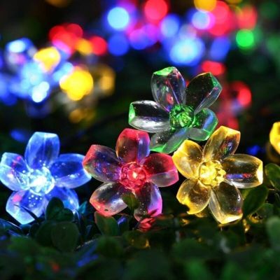 【☄New Arrival☄】 wangshenghui ดอกไม้คริสตัลสายไฟ Led นางฟ้าพวงมาลัยดอกไม้ดอกซากุระสำหรับสีม่วงตกแต่งงานแต่งงานในร่ม