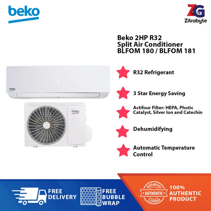 Beko 2HP R32 Split Air Conditioner BLFOM 180 / BLFOM 181 Auto Restart