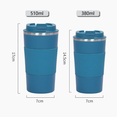 380ml510ml Thermo Bottles for Hot Coffee Vacuum Stainless Steel Mug Coffee Non-slip Thermal Cup Travel Insulated Tumbler