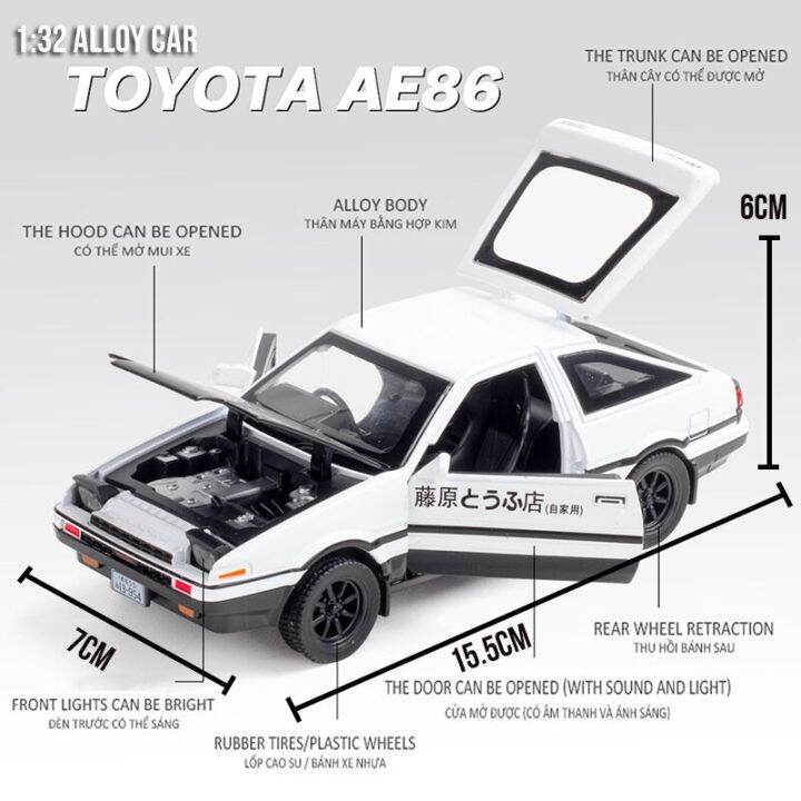 1-32รถของเล่นเริ่มต้น-d-ae86ของเล่นโลหะรถโลหะผสม-diecasts-และของเล่นยานพาหนะโมเดลรถยนต์รถของเล่นแบบจำลองขนาดเล็กสำหรับเด็ก