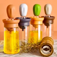 Glass Olive Oil Bottle And Brush Silicone Dropper Measuring Oil Bottle Kitchen Cooking Baking BBQ Basting Pastry Brushes Tools