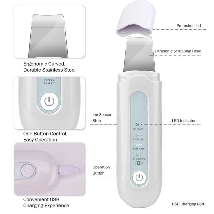 aoko-เครื่องปอกเปลือกเครื่องขัดผิวด้วยคลื่นอัลตร้าโซนิคเครื่องขัดผิวยกเครื่องกำจัดสิวหัวดำทำความสะอาดอย่างล้ำลึกเครื่องมืออุปกรณ์นวด-ems-อุปกรณ์ดูแลผิว