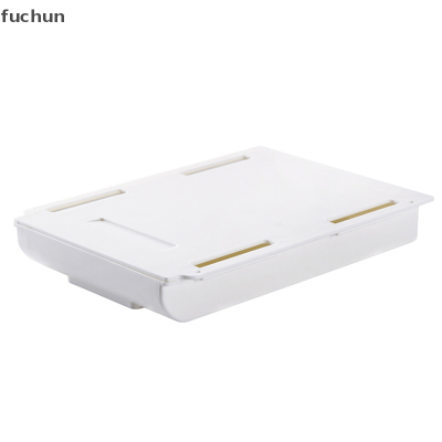 Fuchun กล่องลิ้นชักเก็บของมีกาวในตัวลิ้นชักใต้โต๊ะที่ยึดโต๊ะเก็บของ