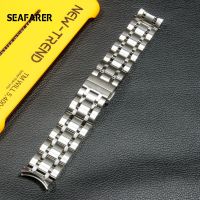 （Bar watchband）นาฬิกาข้อมือสายเหล็กสแตนเลสปลายโค้งสำหรับ Tissot 1853 Couturier T035 18มม. 22มม. 23มม. 24สายนาฬิกาเอ็มเอ็มผู้หญิงผู้ชาย