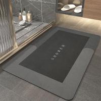 Super ดูดซับ Bath Mat Quick Drying พรมห้องน้ำ Non-Slip Entrance พรมเช็ดเท้า Nappa Skin พรมปูพื้นห้องน้ำพรมพรมเช็ดเท้าห้องครัว