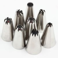 【hot】◑❁♘  8Pcs Big Size Russian Pastry Icing Piping Nozzles Decorating Decorator Accessories