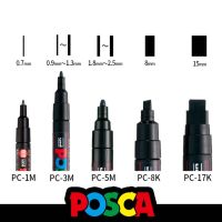 hot！【DT】 Pen5pcs posca rotuladores White/Black permanent graffiti markers paint pen /POP Poster Supplies