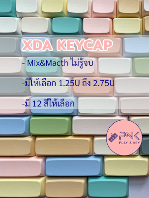 XDA Keycap พร้อมส่งในไทย Blank XDA Profile ขนาด 1.25U 1.5u 1.75u 2u 2.25u 2.75u มี 12 สี คีย์แคป ปุ่มกด เปล่า pastel พาสเทล