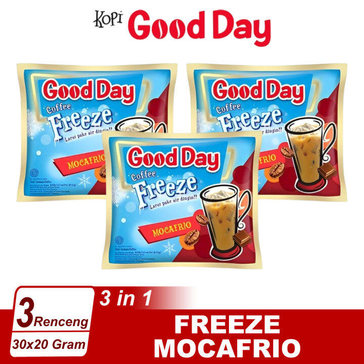 Kopi Good Day Freeze Mocafrio 3 Renceng [30 Pcs 30gr] / Kopi Instant 3 in 1 / Good Day Coffee