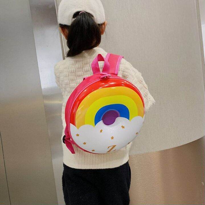 kids-bag-childrens-schoolbag-cartoon-backpack-kindergarten-kids-doughnut-rainbow-rocket-boys-and-girls-hard-double-shoulder-bag