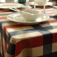 Reusable Edinburgh Checks Tablecloth Cotton Dinner Table Cloth Simple Classic Decoration Table Cover Pastoral Washable