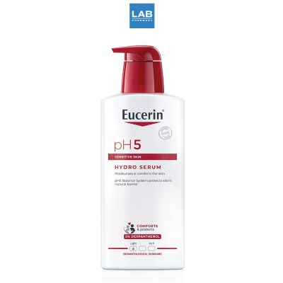 Eucerin pH5 Sensitive Skin Hydro Serum 400ml. ยูเซอริน พีเอช5 เซ็นซิทีฟ สกิน ไฮโดร เซรั่ม โลชั่นบำรุงผิวสูตรเข้มข้น ซึมซาบเร็ว เพื่อผิวเนียนนุ่ม บำรุงผิวยาวนาน 12 ชม. 400 มล.