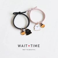 Ready Stock Cartoon ghost couple small high elastic stretch elastic girlfriends bracelet contracted students tied rope ins model