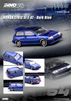 INNO 1:64ฮอนด้าซีวิคเอสไอ E-AT สีน้ำเงินเข้มรถโมเดล Diecast