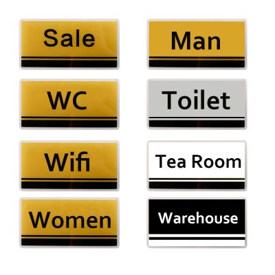 ﹍✉♘ Custom Letter Printing Color Design Wall Room Door Sign Board Acrylic Self Adhesive Name Plate Wc Man Women Signage