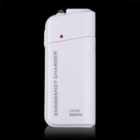 ส่วนลดที่ดีที่สุด Universal USB Emergency Portable 2 AA Batery Power Charger สำหรับโทรศัพท์มือถือ