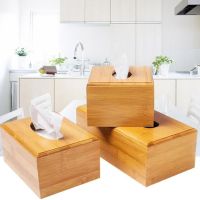 Bamboo Tissue Box Wooden Environmental Protection Home Tissue Container Towel Napkin Tissue Holder Case for Office Home Decor