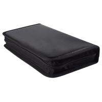 80Disc Heavy Duty CD DVD กระเป๋าเก็บของเคส PU Leather Disks DVD Holder Black