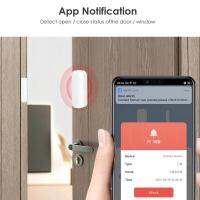 5810PCS Wifi Smart Life เปิดปิดเครื่องตรวจจับ Tuya Wifi Window Sensor Smart Life App เซ็นเซอร์ประตูอัจฉริยะ Alexa Alarm System Tuya