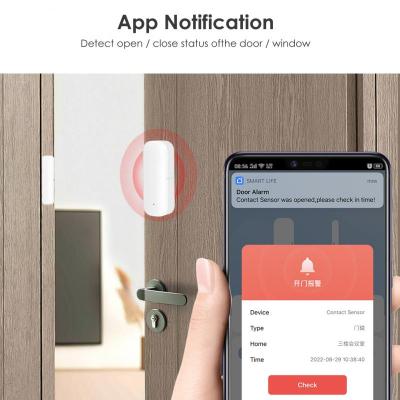 5810PCS Window Sensor Smart Life App Wifi เปิดปิดเครื่องตรวจจับทำงานร่วมกับ Home Alexa Tuya Wifi Smart Door Sensor