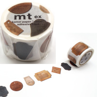 mt leather tag MTEX1P214 เทปตกแต่งวาชิ ลายป้ายหนัง แบรนด์ KAMOI mt masking tape ประเทศญี่ปุ่น