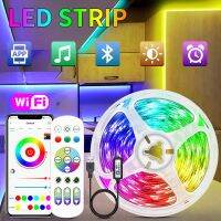 ไดโอดริบบิ้น5V แบบยืดหยุ่นมีรีโมทคอนโทรลผ่านแอป RGB แถบ LED USB สำหรับไฟด้านหลังทีวีห้องในวันหยุดแสงเปลี่ยนสี