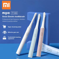 ต้นฉบับ Xiaomi T100แปรงสีฟันไฟฟ้าหัวแปรงสีฟัน Mijia T100ช่องปากลึกทำความสะอาดแปรงสีฟันสองความเร็วแปรงสำหรับผู้ใหญ่เด็ก