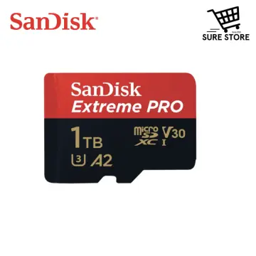 SanDisk 256GB Extreme PRO® microSD™ UHS-I Card with Adapter C10, U3, V30,  A2, 200MB/s Read 140MB/s Write SDSQXCD-256G-GN6MA