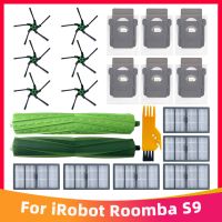 【lz】❦  Robot Aspirador Peças de Reposição para iRobot Roomba Filtro Hepa Escova Lateral Principal Saco de Pó Acessórios S9 9150 S9   Plus 9550