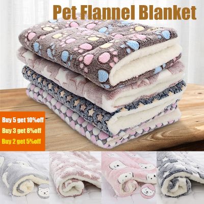 [pets baby] Flannel Thickened Pet Pad Mat Washable Fleece Pet Cushion Dog Bed Blanket Throw Blankets For Small Large Dogs Cats Pet Products