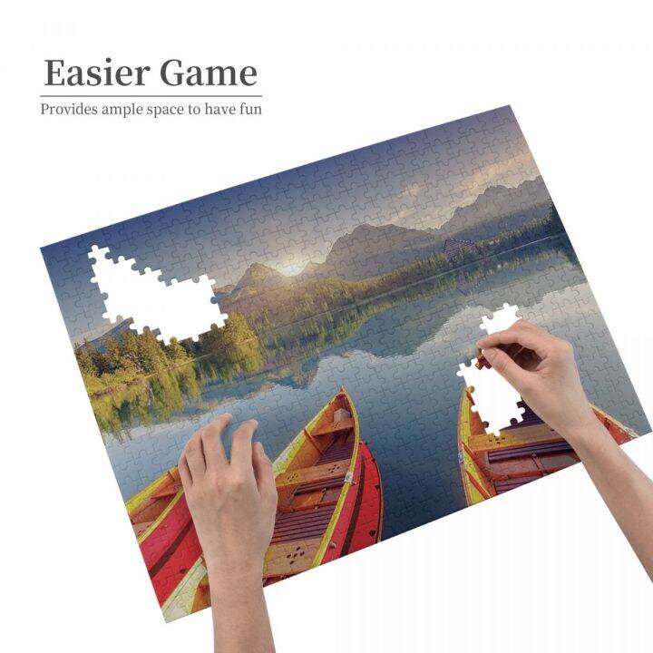 high-mountain-and-boat-wooden-jigsaw-puzzle-500-pieces-educational-toy-painting-art-decor-decompression-toys-500pcs