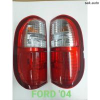 ไฟท้ายรถกระบะ สำหรับ Ford Ranger ปี 2002-2003-2004-2005 ฟอร์ดเรนเจอร์ 1คู่ (ซ้ายและขวา) ไฮเรนเดอร์ มีขั่วสายไฟ+หลอดไฟ อะไหล่รถยนต์